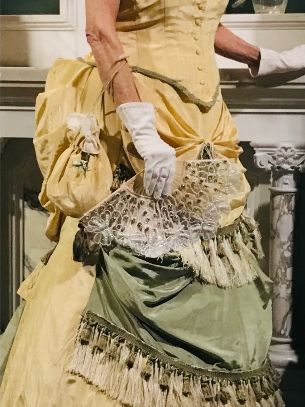 Ornate Yellow & Green Vintage-Inspired authentic 1800’s award winning gown .